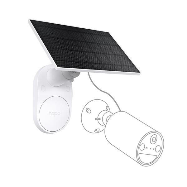 "Tapo Solar Panel SPEC: 5.2V 2.5W FEATURE: Type-C Charging Port, Non-Stop Power, Flexible Solar Installation, Works wit