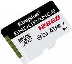 128 GB . microSDXC karta Kingston High Endurance Class 10 UHS-I U1 (r95MB/s, w45MB/s) bez adaptéra