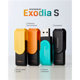 128 GB . USB 3.2 kľúč . Kingston DataTraveler Exodia S (Black + Turquoise)