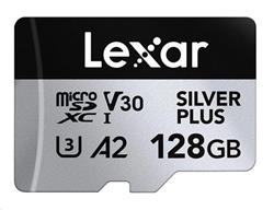 128GB Lexar High-Performance Silver Plus microSDXC UHS-I, up to 205MB/s read 150MB/s write C10 A2 V30 U3