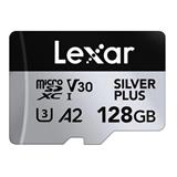 128GB Lexar High-Performance Silver Plus microSDXC UHS-I, up to 205MB/s read 150MB/s write C10 A2 V30 U3