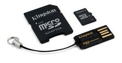 16 GB . microSDHC Karta Kingston class 4 + MicroSD čítačkou + adaptér (w10MB/s)