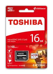 16 GB . microSDHC karta Toshiba EXCERIA Class 10 UHS I + adaptér