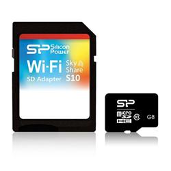 16 GB . microSDHC WiFi karta Silicon Power class 10 + adapter