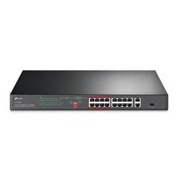 16-Port 10/100Mbps + 2-Port Gigabit Rackmount Switch with 16-Port PoE+ PORT: 16× 10/100 Mbps PoE+ Ports, 2× Gigabit Non-