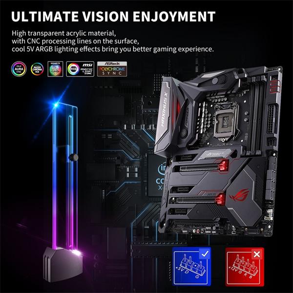 1stCOOL GPU Holder Al Magnetic AURA ARGB - držiak VGA