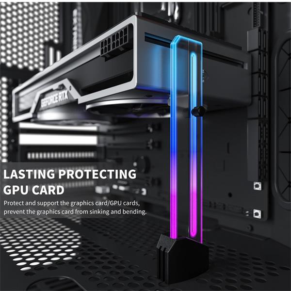 1stCOOL GPU Holder Al Magnetic AURA ARGB - držiak VGA