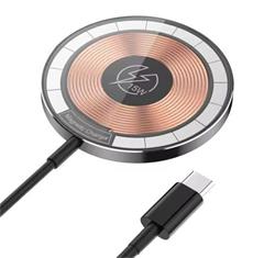 1stCOOL Qi bezdrôtová magnetická nabíjačka 15W, MagSafe kompatibilná, transparent