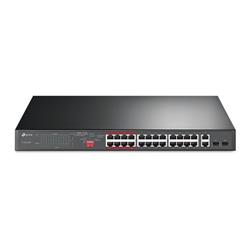 24-Port 10/100 Mbps + 2-Port Gigabit Rackmount Switch with 24-Port PoE+ PORT: 24× 10/100 Mbps PoE+ Ports, 2× Gigabit N
