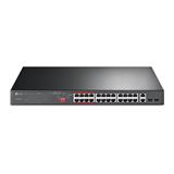 24-Port 10/100 Mbps + 2-Port Gigabit Rackmount Switch with 24-Port PoE+ PORT: 24× 10/100 Mbps PoE+ Ports, 2× Gigabit No