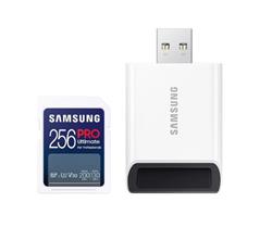256 GB . SDXC karta Samsung PRO ULTIMATE Class 10 + čítačka (U3 V30), ( r200NB/s, w130MB/s)