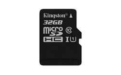 32 GB . microSDHC karta Kingston Canvas Select Class 10 UHS-I (r80MB/s, w10MB/s) bez adaptéra