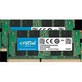32GB Kit (16GBx2) DDR4 2400MHz (PC4-19200) CL17 SR x8 Crucial Unbuffered SODIMM 260pin