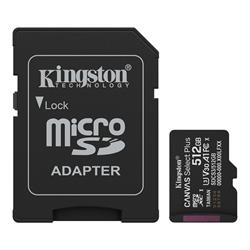 512 GB . microSDXC karta Kingston Canvas Select Plus U3, V30, A1 (r/w 150MB/s) + adaptér