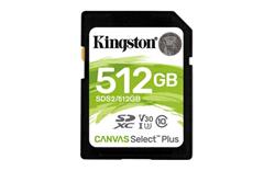 512 GB .SDXC karta Kingston Canvas Select Plus SD Class 10 UHS-I (r100MB/s, w100MB/s)