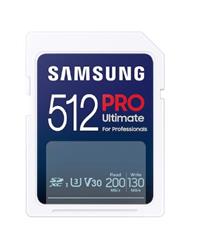 512 GB . SDXC karta Samsung PRO ULTIMATE Class 10 (U3 V30), ( r200NB/s, w130MB/s)
