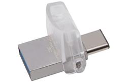 64 GB . USB 3.1 kľúč . Kingston DataTraveler MicroDuo 3C, OTG, USB-C ( r100MB/s, w15MB/s )