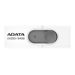 64 GB . USB kľúč . ADATA DashDrive™ Value UV220 USB 2.0, White/Gray