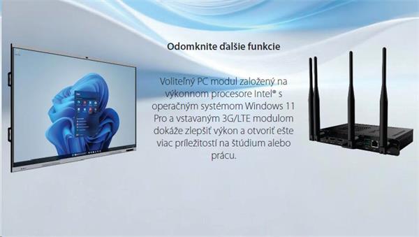 65" Light PLUS GEN 2, INTERAKTIVNY PANEL, 4K, Android 13 GOOGLE EDLA,50 dot.,AI Kamera, 16/128GB