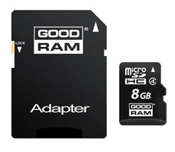 8 GB . microSDHC karta GOODRAM Class 4 + adaptér