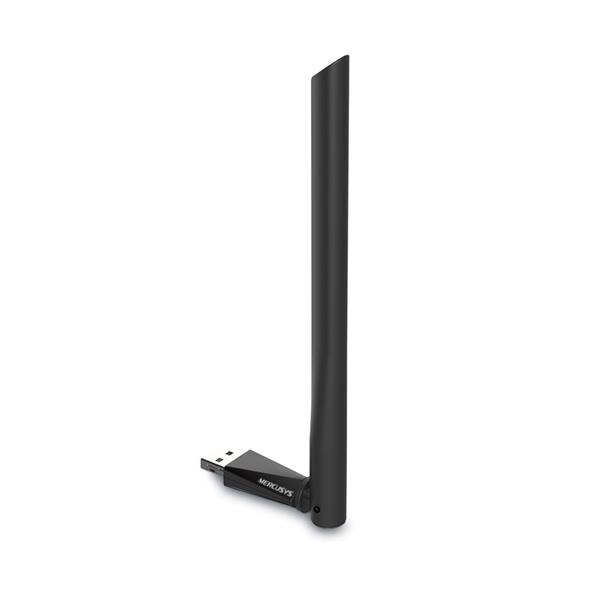 AC650 High Gain Wireless Dual Band USB Adapter SPEED: 200 Mbps at 2.4 GHz + 433 Mbps at 5 GHz SPEC: 1× High Gain Externa