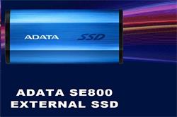 ADATA external SSD 1TB SE800 Series IP68 USB-C, Blue, dust/water proof plus military-spec shockproof