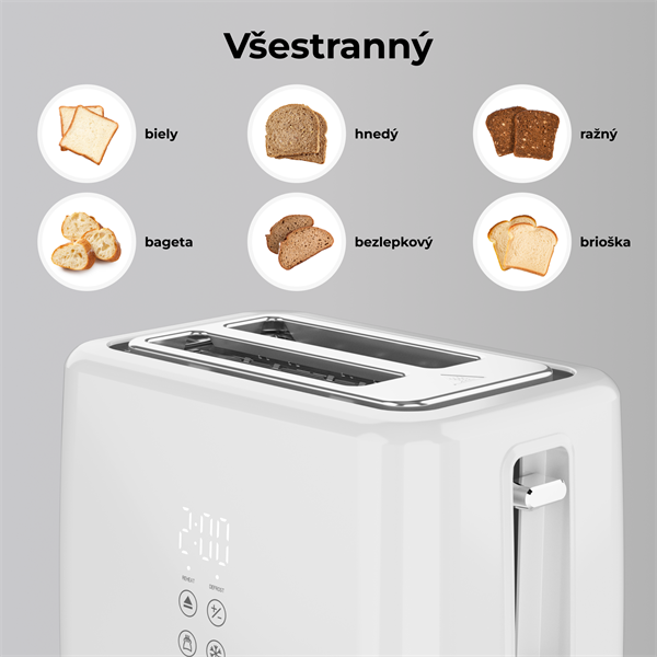 AENO 2-plátkový hriankovač TS2 , 930W, automatický, biela farba, EU