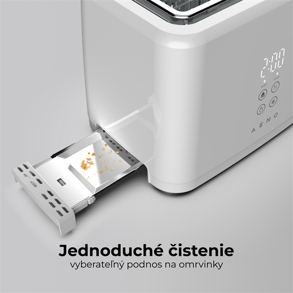 AENO 2-plátkový hriankovač TS2 , 930W, automatický, biela farba, EU