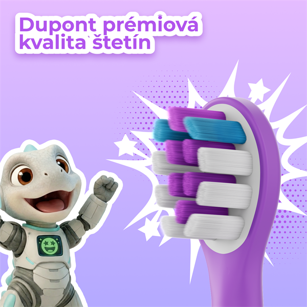 AENO Náhradné hlavice ADBTH9V na Sonické detské kefky DB9V, fialová farba, 2ks, DuPont štetiny