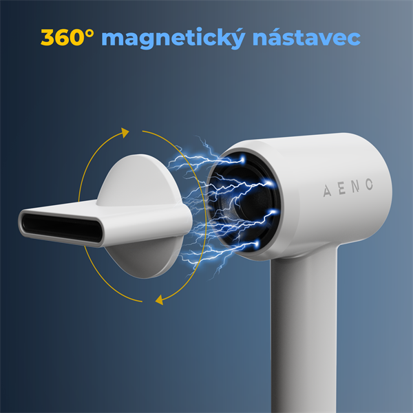 AENO vysovýkonný sušič vlasov HD4 v 100km/h, NTC senzor, 1500W, ionizátor,3rýchlosti, LED , cest. taška
