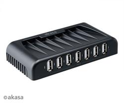AKASA AK-HB-09BK 7-portový externý USB HUB, čierny Connect 7+