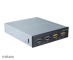 AKASA AK-ICR-25 3.5" USB charger panel, 2 x USB 3.0