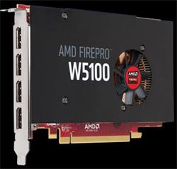 AMD FirePro Workstation Graphics W5100, 4GB/256-bit, GDDR5, 4xDP