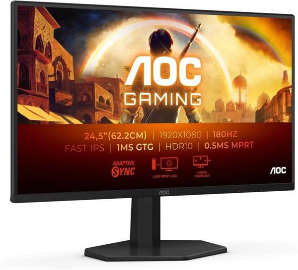 AOC 25G42E 24,5" Fast IPS 1920x1080 80M:1 1ms 300cd HDMI DP čierny 180Hz