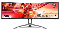 AOC AG493UCX 49"W VA LED 5120x1440 80 000 000:1 4ms 550cd 2x DP 2xHDMI repro