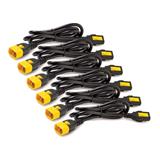 APC Power Cord Kit (6 ea), Locking, C13 to C14, 0.6m