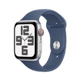 Apple Watch SE GPS 40mm Silver Aluminium Case with Denim Sport Band - S/M