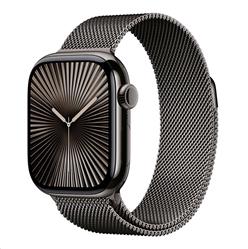 Apple Watch Series 10 GPS + Cellular 42mm Slate Titanium Case with Slate Milanese Loop