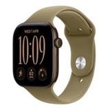 Apple Watch Series 12 GPS + Cellular 46mm Dark Bronze Aluminium Case with Olive Sport Band - S/M