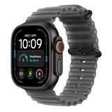 Apple Watch Ultra 4 GPS + Cellular 49mm Black Titanium Case with Translucent Black Ocean Band