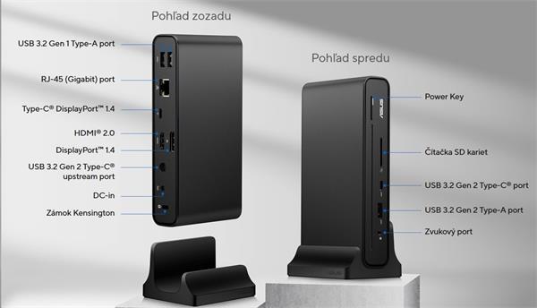 ASUS dock DC300- Triple Display USB-C Dock - dobija notebook max.90W