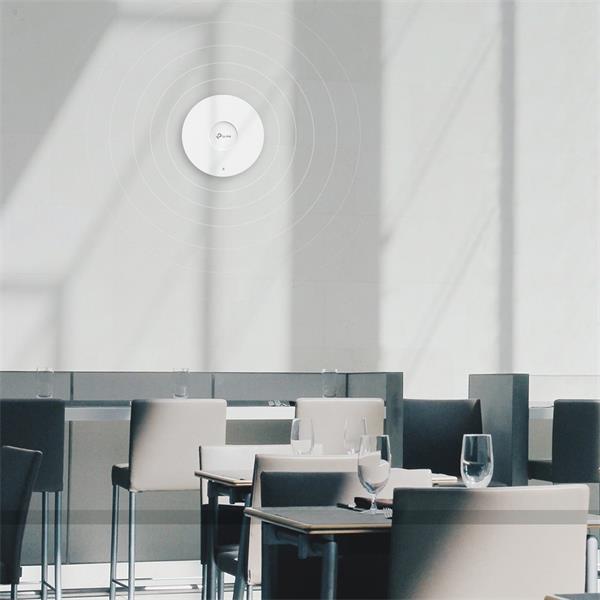 AX3000 Ceiling Mount Dual-Band Wi-Fi 6 Access Point PORT:1× Gigabit RJ45 Port SPEED:574Mbps at 2.4 GHz + 2402 Mbps at