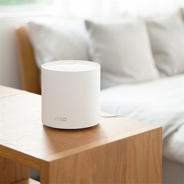 AX3000 Whole Home Mesh Wi-Fi 6 System SPEED: 574 Mbps at 2.4 GHz + 2402 Mbps at 5 GHz SPEC: 2× Internal Antennas, 3× Gig