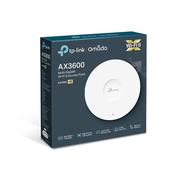 AX3600 Ceiling Mount Dual-Band Wi-Fi 6 Access Point PORT:1×2.5 Gigabit RJ45 Port SPEED:1148Mbps at 2.4 GHz + 2402 Mbps