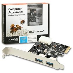 AXAGO PCEU-23R PCI-Express adaptér 2x USB3.0 Renesas + LP