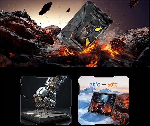 Blackview Active 7 Rugged Tab 8GB/ 128GB, 11" FHD,60Hz Corning Glass 3, 13MP/20MP Night vision Cam, Android 15, Cierny