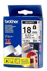 BROTHER TZe-SE4 čierna potlač/biela páska 18 mm security
