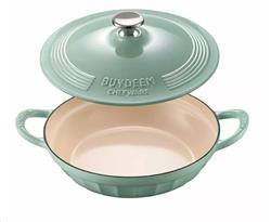 BUYDEEM Smaltovaný liatinový hrniec 3,1 L, 28cm, model CP581, farba zelená