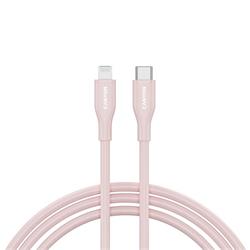 Canyon CLNM60SC10, 1 m kábel, USB-C / Lightning, MFi Apple schválený, 60 W, 480 Mbps, silikónový, ružový