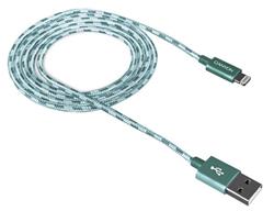 Canyon CNE-CFI3G, 1m kábel Lightning/USB, bez Apple certifikácie MFi, opletený, zelený